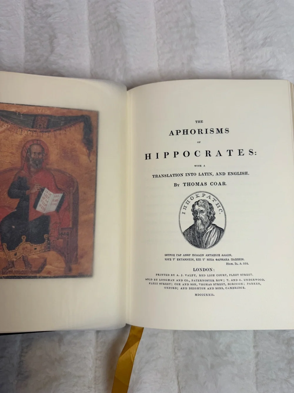 The Aphorisms of Hippocrates Leather Limited Edition Classics of Medicine